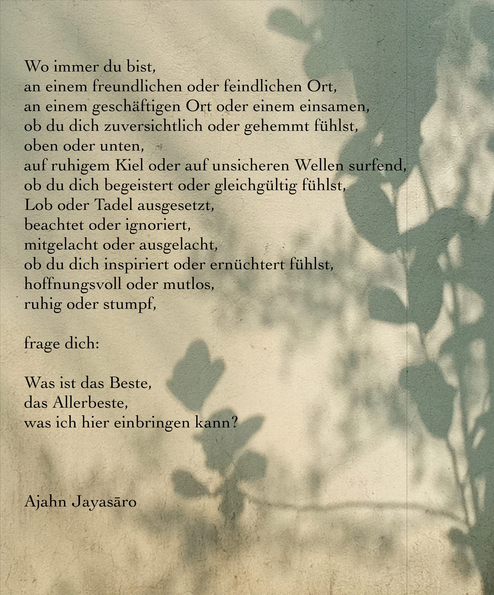 Wo immer du bist